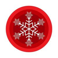 Snowflake Circle Label vector