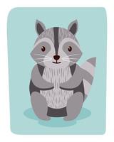 Raccoon Vintage Animals Vector