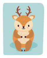 Reindeer Vintage Animals Vector Deer