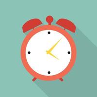 Flat Clock Alarm Watch Vector Illustration