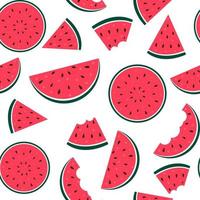 Watermelon Seamless Pattern Background. Vector Illustration