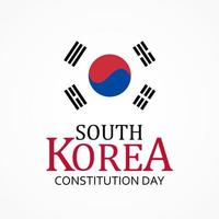 South Korea Constitution Day Background Vector Illustration