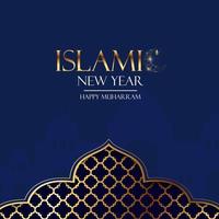 Islamic new year holiday background.  Happy Muharram. Vector Illustration