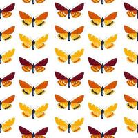 Abstract Hand Drawn Butterfly seamless pattern. Vector Illustration