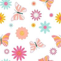 mariposa, seamless, patrón, simple, plano de fondo, vector, ilustración vector