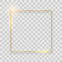 Abstract Golden Glossy Frame background. Vector Illustration