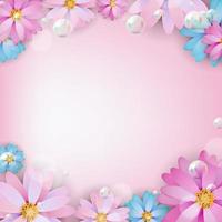 Abstract Natural Flower Background. Vector Illustration