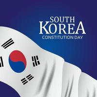 South Korea Constitution Day Background Vector Illustration