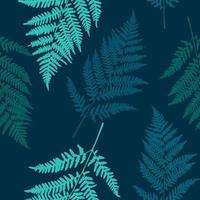 Fern leaf seamless pattern background. Vector Illustration