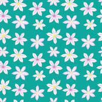 Beautiful clematis flower seamless pattern background. Vector Illustration