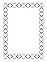 black rectangular frame. A4 format. Vector Illustration. EPS10