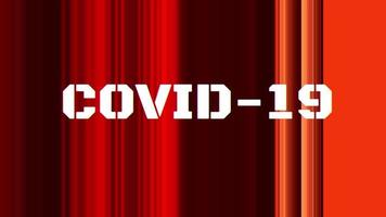 Covid-19 coronavirus text Glitch Animation , alert, risk of outbreak, pandemic. Warning Glitch message on screen. Corona virus Covid 19. video