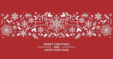 Merry Christmas and Happy New Year vector