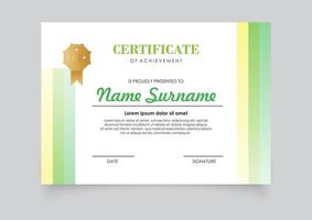 Modern certificate template gradients color design. Easy for print. vector