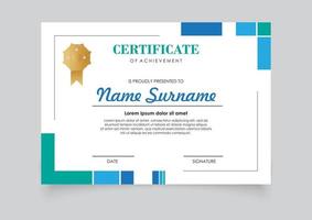 Modern certificate template gradients color design. Easy for print. vector