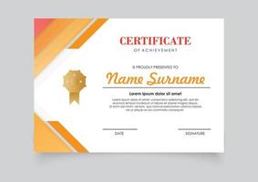 Modern certificate template gradients color design. Easy for print. vector