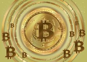 cryptocurrency coin bitcoin background vector