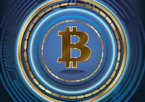 bitcoin cryptocurrency coin background art vector