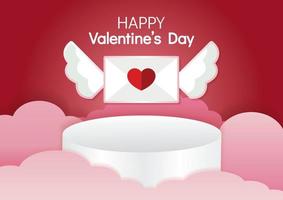 Happy valentine's day icon vector stand design