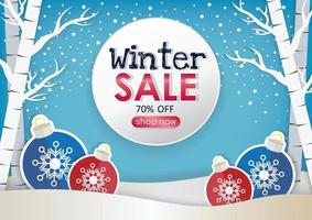 winter season product display background vector