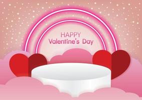 Happy valentine's day vector stand background design