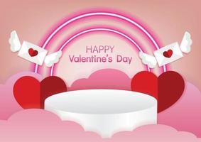 Happy valentine's day stand vector design
