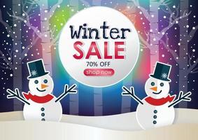 winter season special offer sale product display background vector