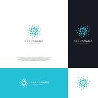 Abstract Science Atom Molecule Logo Design Vector Stock . Circle Tech Logo technology