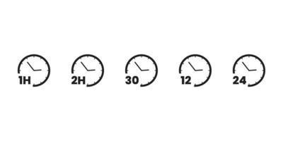 Time Clock Stopwatch Icon vector Line on white background image for web, presentation, logo, Icon Symbol.