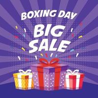 Flat boxing day sale background vector