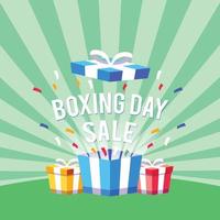 Flat design boxing day sale banner background