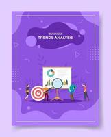 business trends analysis for template of banners, flyer, books, and magazine cover vector