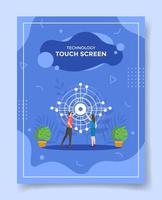 touch screen technology concept for template of banners, flyer, books, and magazine cover vector