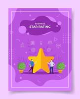 star rating concept for template of banners, flyer, books, and magazine cover