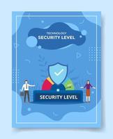 security level for template of banners, flyer, books, and magazine cover vector