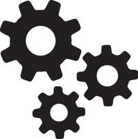 Gear settings icon vector