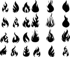 Fire icons collection vector