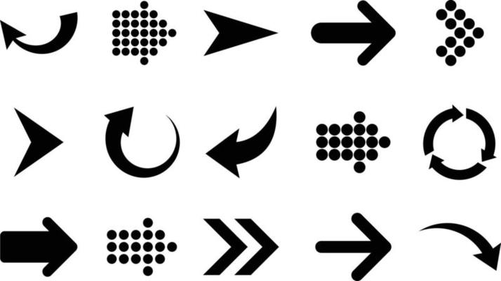 arrow icon design and black