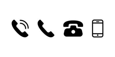 contáctame iconos. conjunto de símbolos de llamada de teléfono. vector