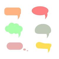 Speech bubble set. Talking and thinking bubble vector set.