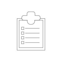 bloc de notas con lista de verificación o concepto de papel. vector