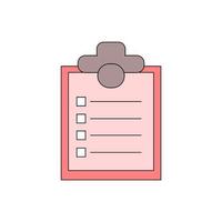 Writing pad with checklist or paper concept. vector