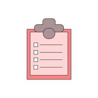 Writing pad with checklist or paper concept. vector