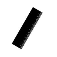 Ruler or scale silhouette. Ruler for taking measurements. vector