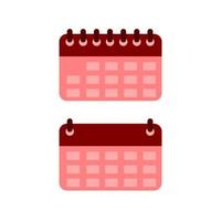 Calendar flat icon. Calendar vector or clipart.