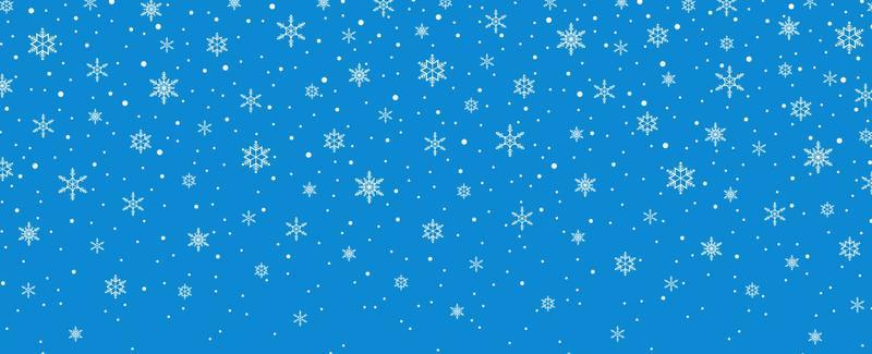 Merry Christmas, snowflakes and snowfall background