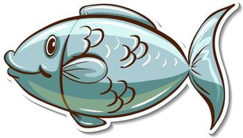 Fish animal cartoon sticker vector