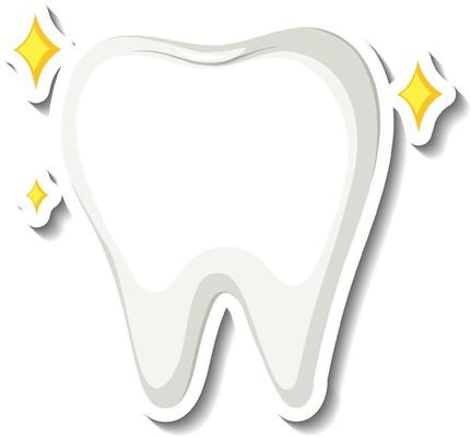 Isolated white tooth on white background