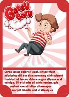 Character game card template with word Gassy Gary vector