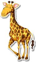 Giraffe wild animal cartoon sticker
